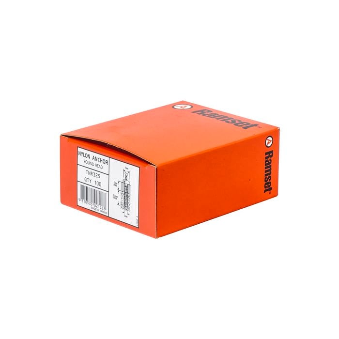 Ramset 5 x 25mm Nylon Round Head Anchor - 100 Box