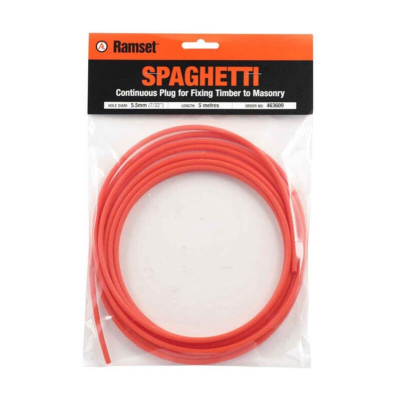 Ramset Roll Plug & Spaghetti Plastic 5mm x 5m - 1 Pack