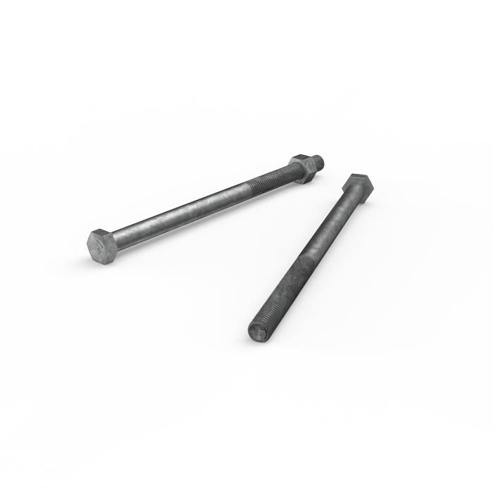 ZENITH M12 x 200mm Hot Dip Galvanised Hex Head Bolts and Nuts
