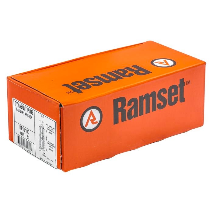 Ramset 12 x 100mm DynaBolt Plus Hex Nut Bolt - 20 Pack