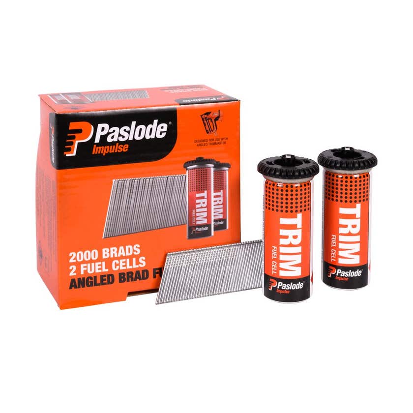 Paslode Impulse Pneumatic C Brads 32 x 1.6mm 20° - Box of 2000 Brads + 2 Fuel Cells