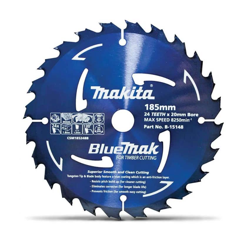 Makita BlueMak Saw Blade 24T 185mm