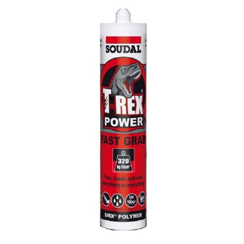Soudal T-Rex Power Fast Grab Adhesive Black 290ml