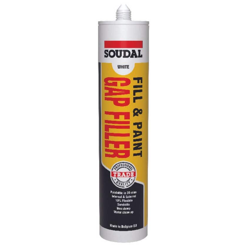 Soudal Filler Gap Fill & Paint White 300ml