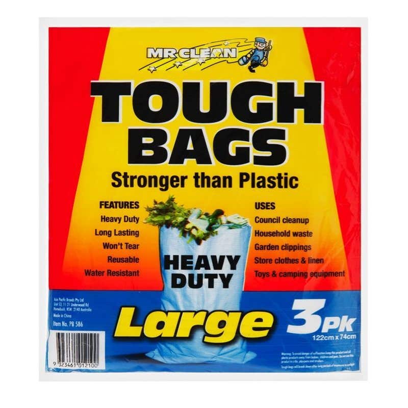Mr Clean Tough Bin Bag Large - 3 Pack