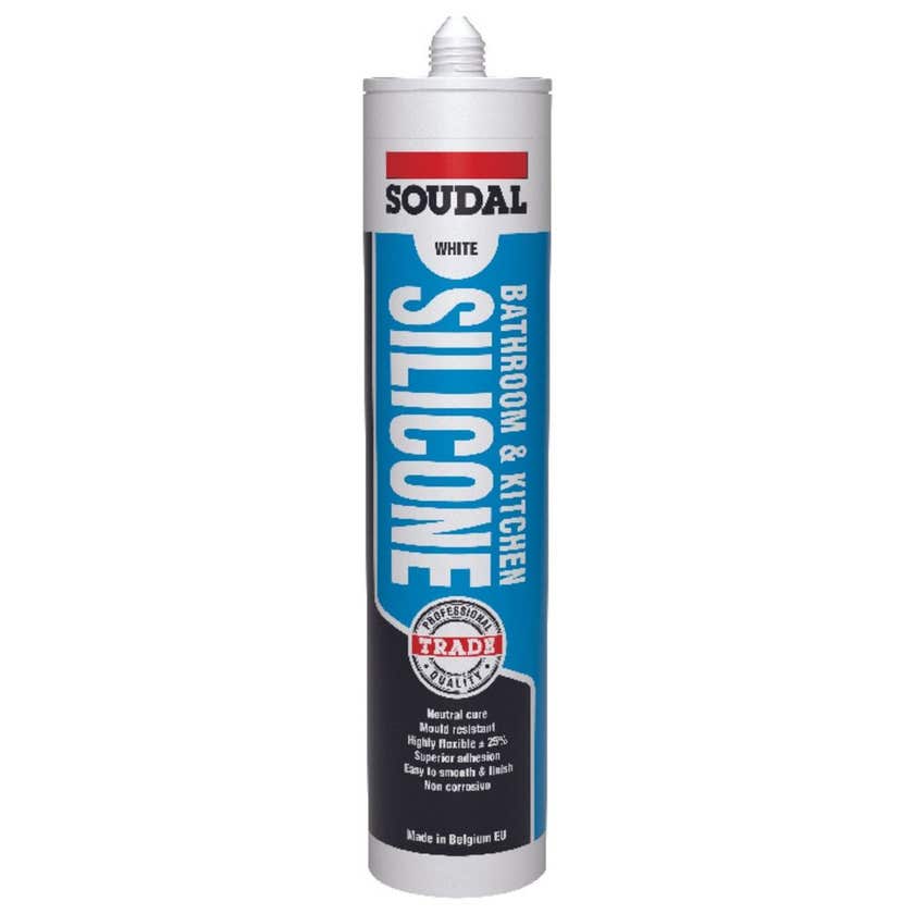 Soudal Silicone Bathroom & Kitchen White 300ml