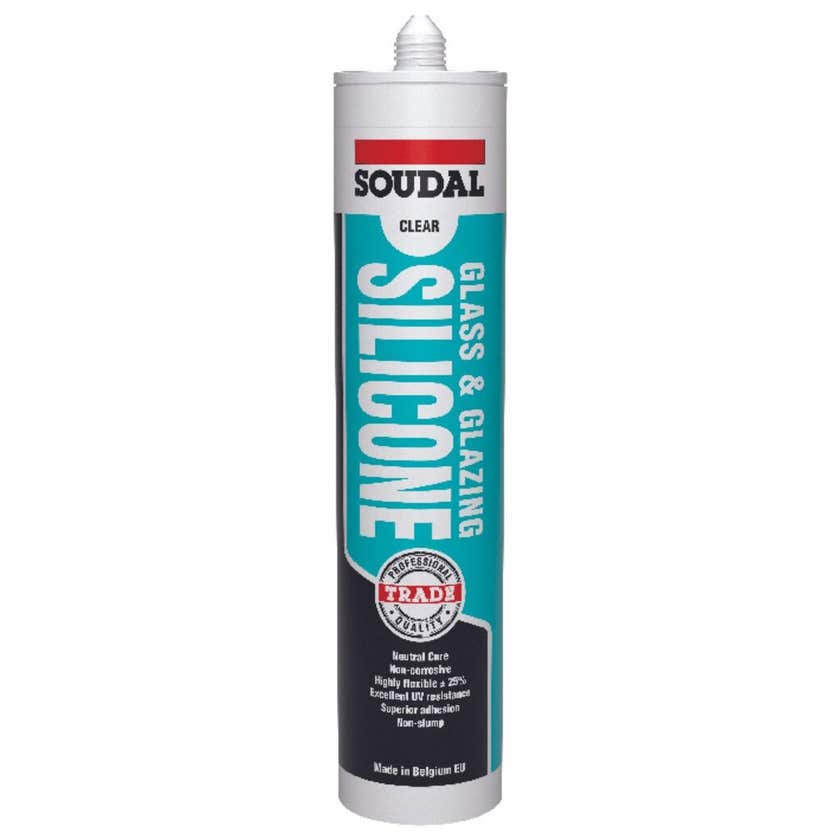 Soudal Silicone Glass & Glazing Clear 300ml