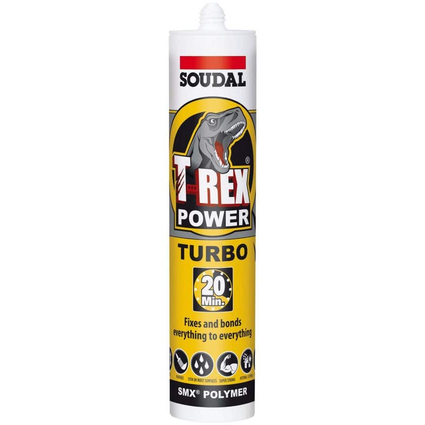 Soudal Adhesive T-Rex Turbo White 290ml